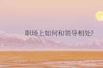 职场上如何和领导相处?